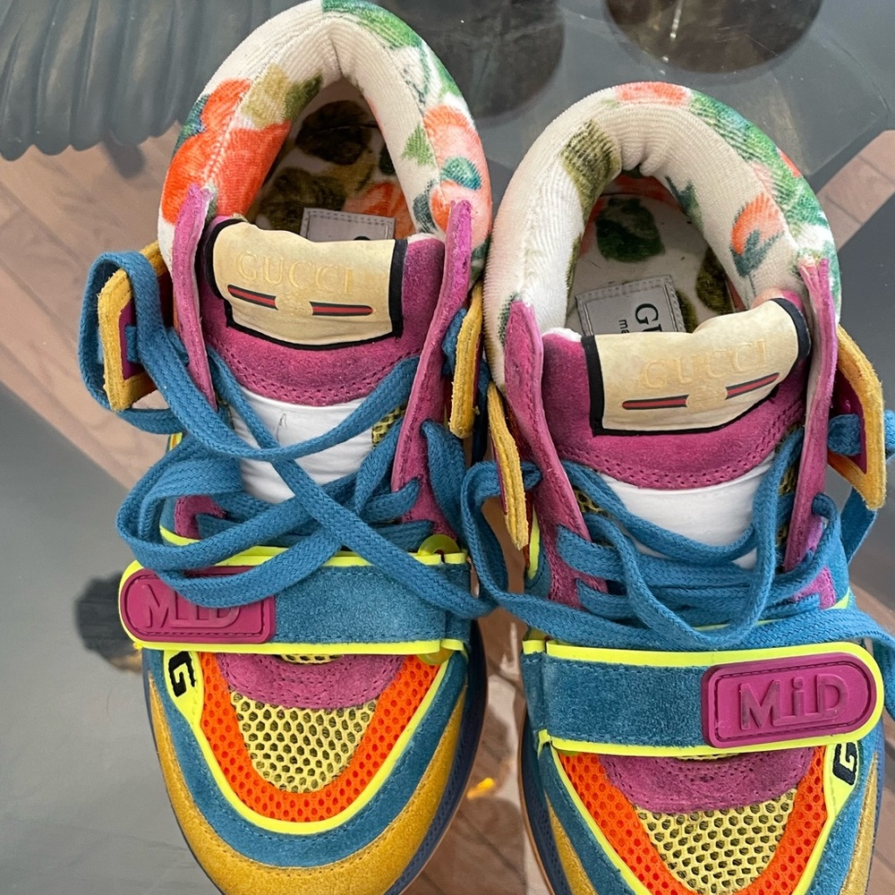 Gucci Ladies Ultrapace Mid-Top Sneakers